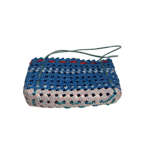 Handmade Homemade Made From Plastic Straws Purse Plastic Tote Handbag Purse Shou - Picture 3 of 5